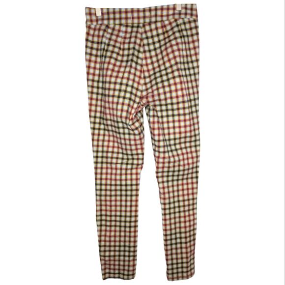 Free People Gingham Plaid Retro Preppy Twee Skinny High Waisted Pants 28 - Picture 5 of 9